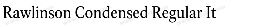 Rawlinson Condensed Regular Italic字体转换